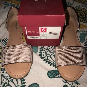 Blush/gold flats LIKE NEW